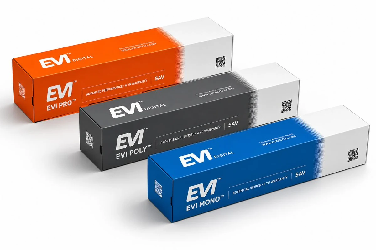 EVI MONO, EVI POLY and EVI PRO self-adhesive vinyl boxes